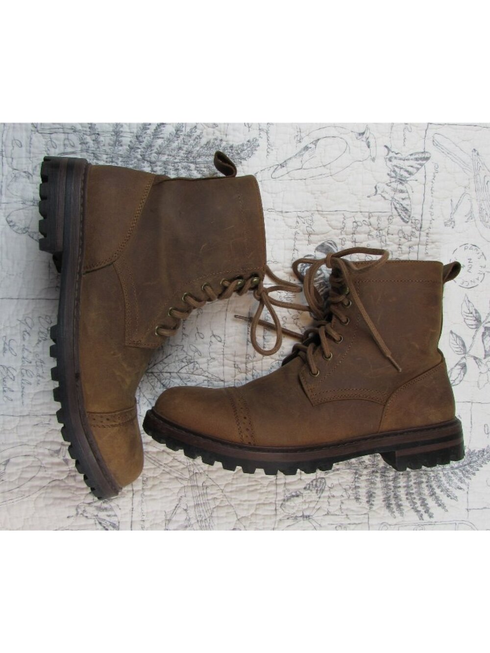 EUC Arkbird Oxford Boots Men's  Brown Leather Business Casual Laced Shoes Size 7